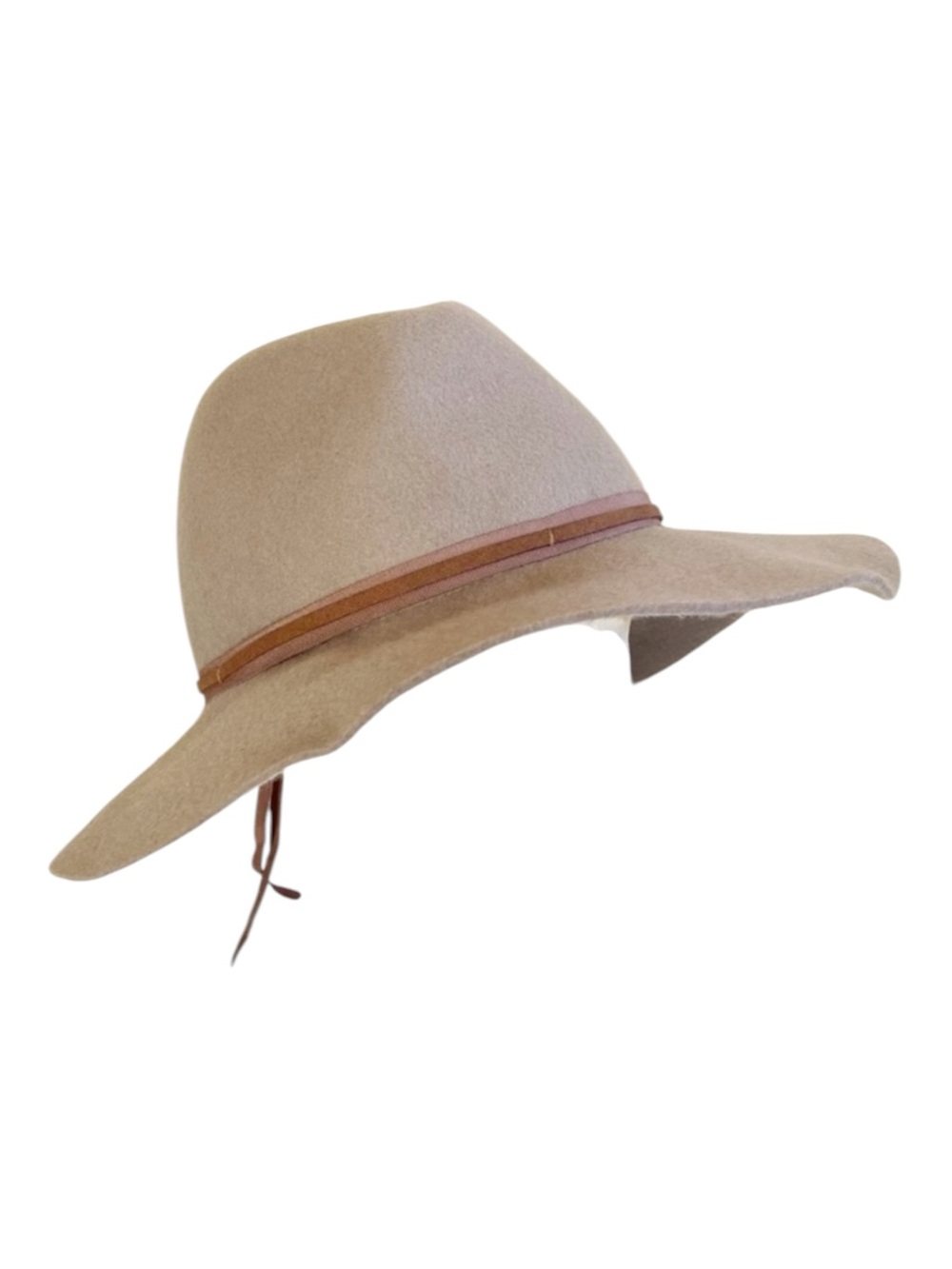 Hinge Hat Wool Wide Brim Floppy Fedora Bow Trim